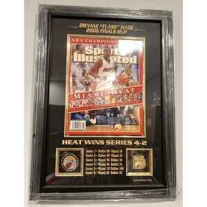 Dwayne Wade Sports Illustrated‎ 05-06 Signed Magazine Framed 9/50 Miami Heat